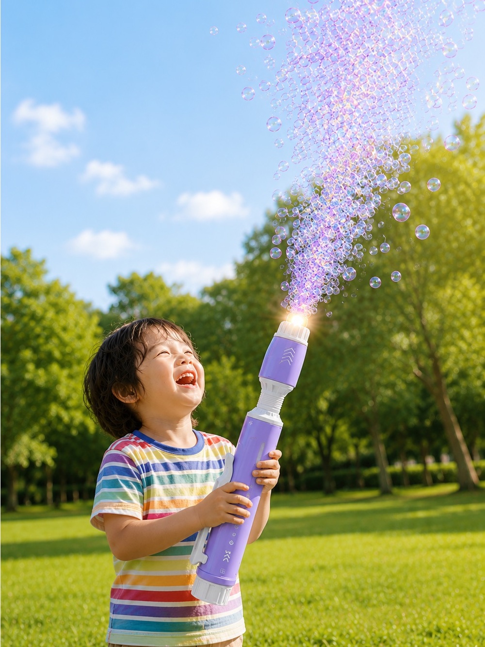 Kids Bubble Pen  Toy - Purple - Rechargeable